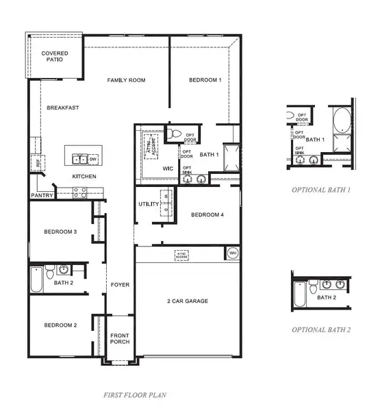 2D floor plan layout of this home in Holly Ridge, Rosenberg, TX (Image 3).