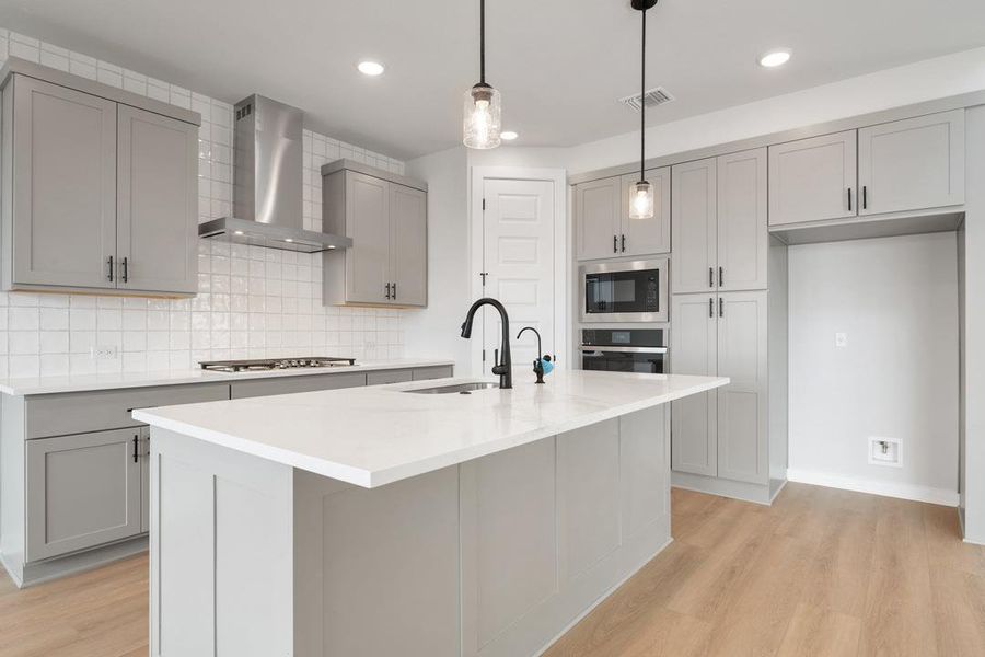 Furnished interior view inside a new home in Terrace Collection at Heritage, Dripping Springs (Image 11). Furnished interior view inside a new home in Terrace Collection at Heritage, Dripping Springs (Image 11).