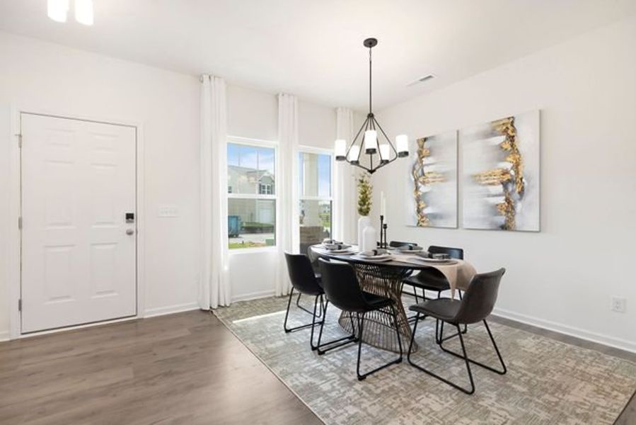Representative furnished interior of a home built from the Preston by True Homes in Morgan Hills, Albemarle (Image 12).