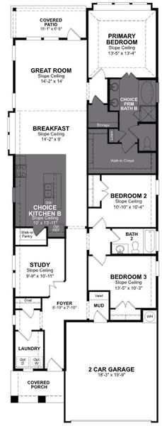 2D floor plan layout of this home in Sienna, Missouri City, TX (Image 3).