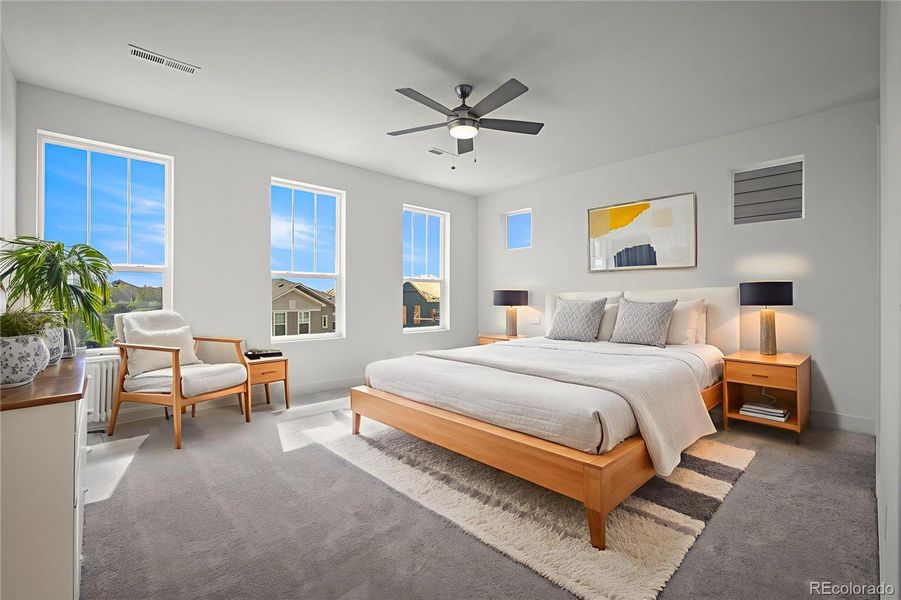 Furnished interior view inside a new home in Trailside at Cottonwood Creek, Colorado Springs (Image 3). Furnished interior view inside a new home in Trailside at Cottonwood Creek, Colorado Springs (Image 3).