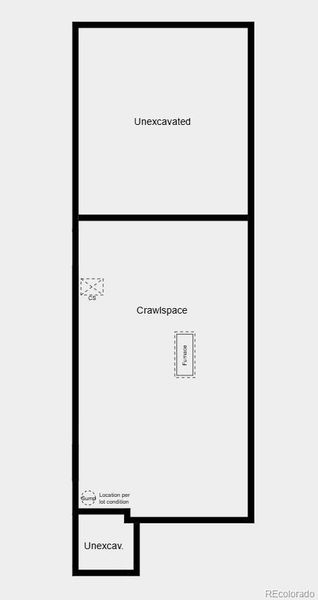 Crawl Space Floor Plan - Additional Highlights Include: Door to primary bath, additional sink at secondary bathroom, and rail and spindle-style balusters Crawl Space Floor Plan - Additional Highlights Include: Door to primary bath, additional sink at secondary bathroom, and rail and spindle-style balusters