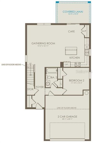 2D floor plan layout of this home in Hartford Terrace, Davenport, FL (Image 3).