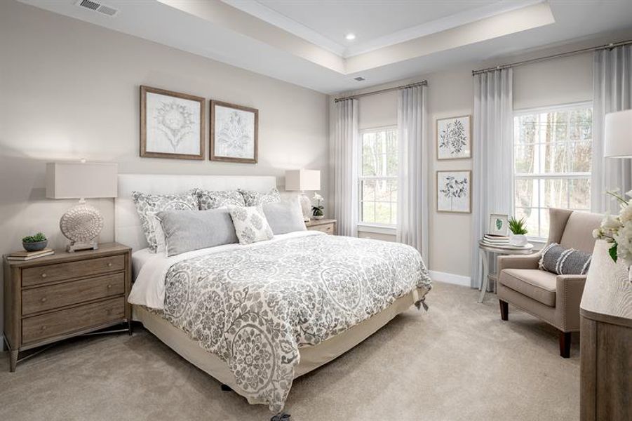 Representative furnished interior of a home built from the Greenwood by Ryan Homes in Windsor Estates, Walhalla (Image 10).