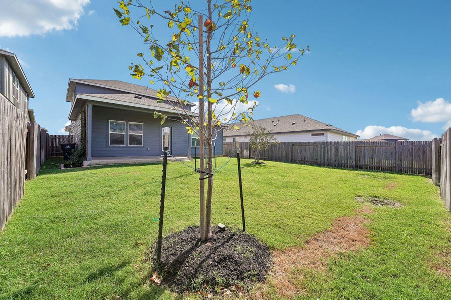 Exterior details and patio area of a home in Waterstone Crossing, Kyle (Image 19).