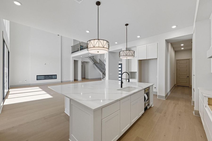 Furnished interior view inside a new home in Rough Hollow, Austin (Image 9). Furnished interior view inside a new home in Rough Hollow, Austin (Image 9).