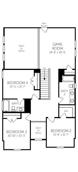 2D floor plan layout of this home in Landmark, Denton, TX (Image 3).