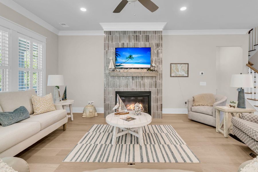 Furnished interior view inside a new home in Overlook at Copahee Sound, Awendaw (Image 43). Furnished interior view inside a new home in Overlook at Copahee Sound, Awendaw (Image 43).