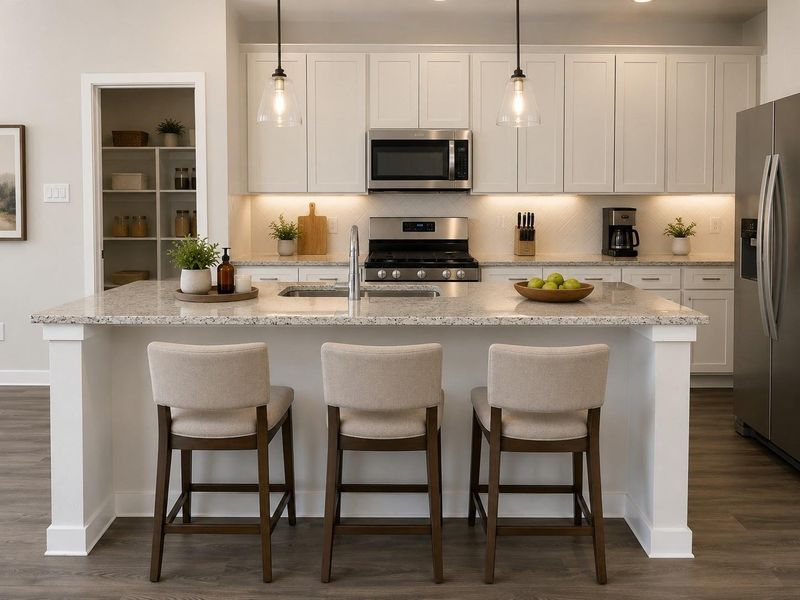 Furnished interior view inside a new home in Lonestar Collection at Aurora, Katy (Image 8).