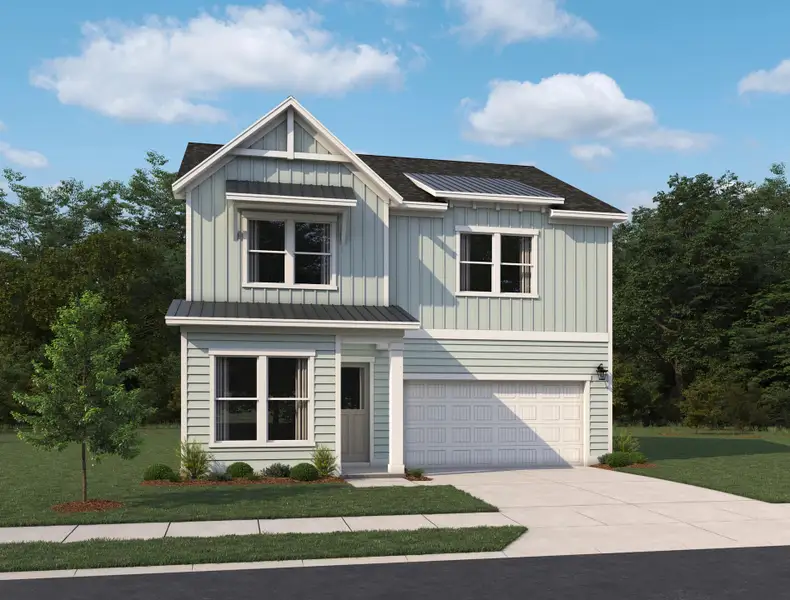 Representative exterior photo of a completed home built from the Cyprus by Ashton Woods in Blue Heron Retreat: Oasis Series, Little River, SC (Image 1).