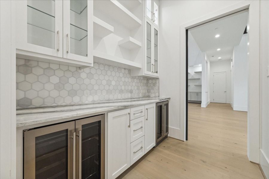 Wine Room has double beverage + wine coolers Wine Room has double beverage + wine coolers