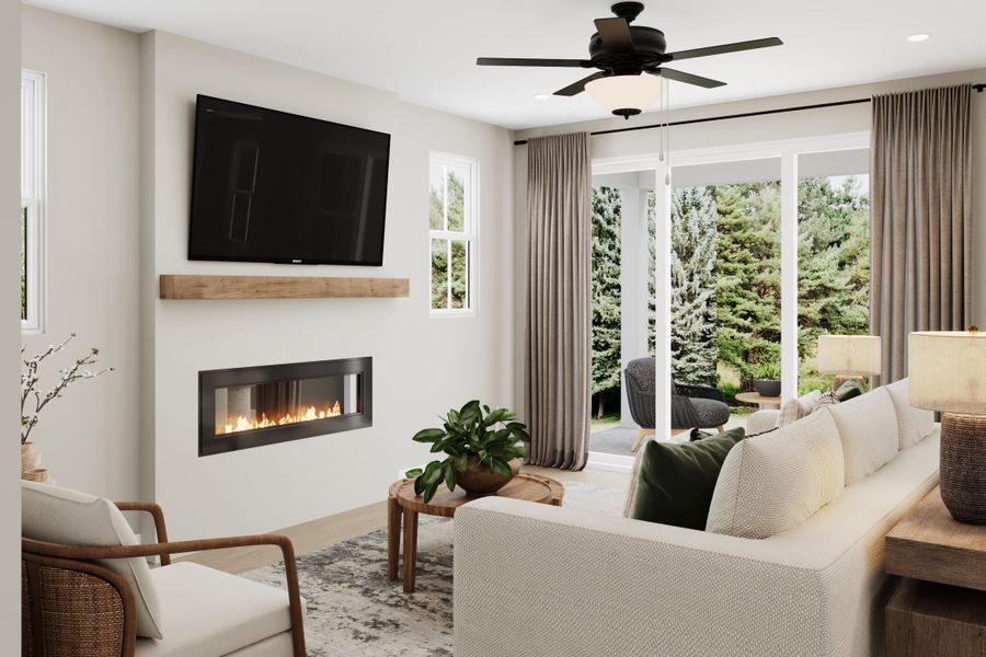 Representative furnished interior of a home built from the Grant by Beazer Homes in Poppy at GreenHouse, Marietta (Image 6).