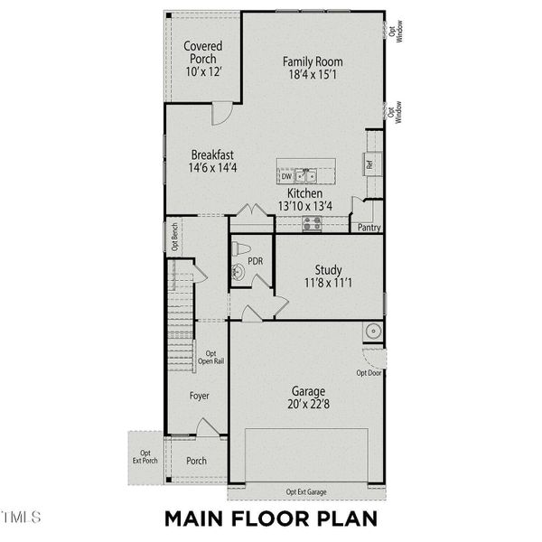 2D floor plan layout of this home in Gregory Village, Lillington, NC (Image 41).