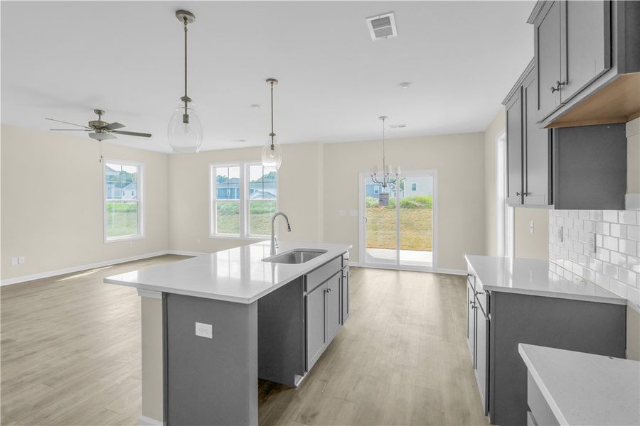 Furnished interior view inside a new home in Brownstone Park, Easley (Image 5).