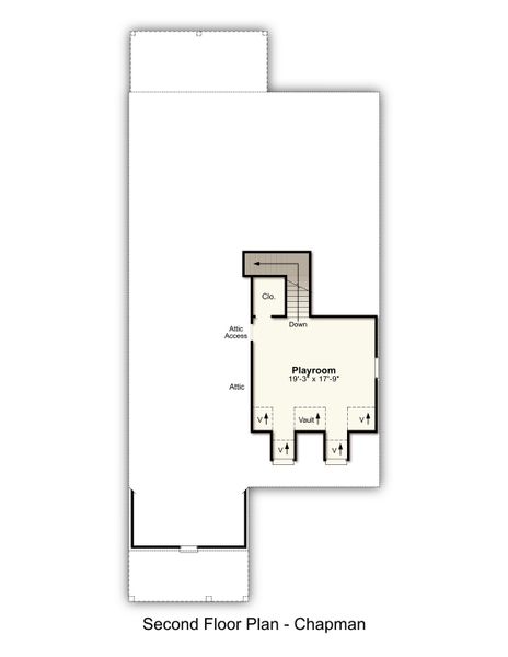 2D floor plan layout for the Chapman by Grant & Co in Union Depot, Bartlett, TN (Image 4).