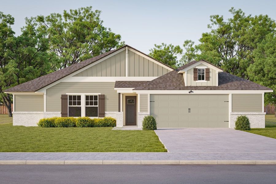 Representative exterior photo of a completed home built from the The Meadowlark by RED GABLE HOMES in Green Prairie Estates, Northlake, TX (Image 3). Representative exterior photo of a completed home built from the The Meadowlark by RED GABLE HOMES in Green Prairie Estates, Northlake, TX (Image 3).