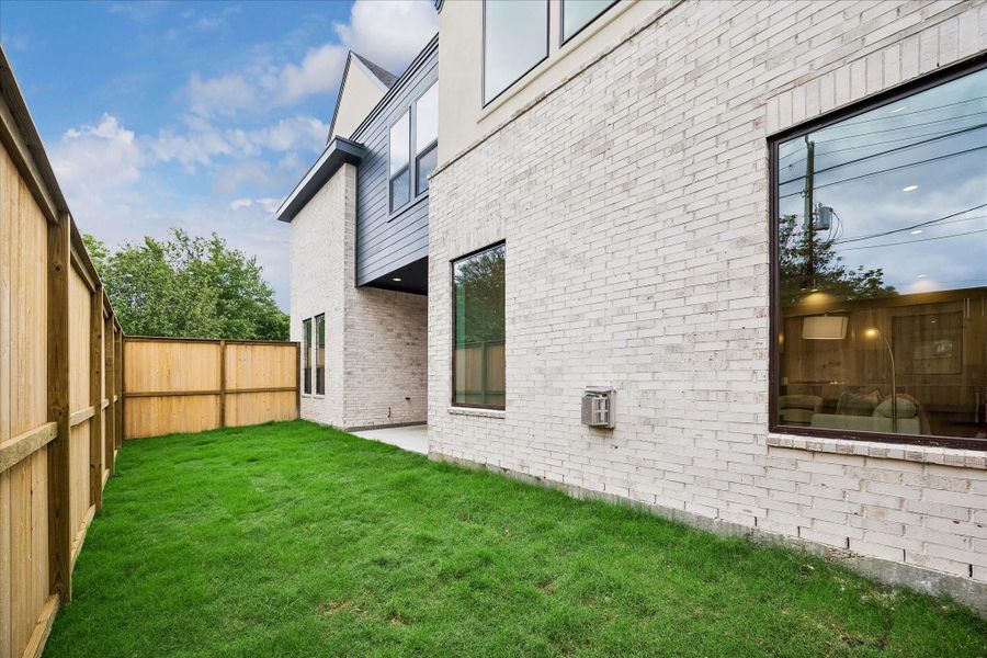 Wood fencing can be changed to wrought iron. Wood fencing can be changed to wrought iron.
