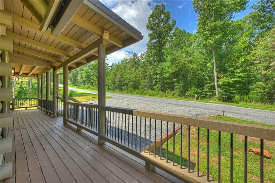 Exterior details and patio area of a home in , Ellijay (Image 25).