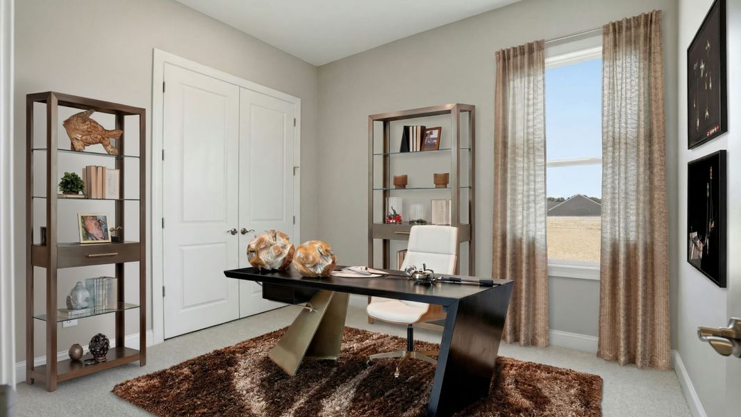 Furnished interior view inside a new home in Cresswind at Rocky River, Locust (Image 11).