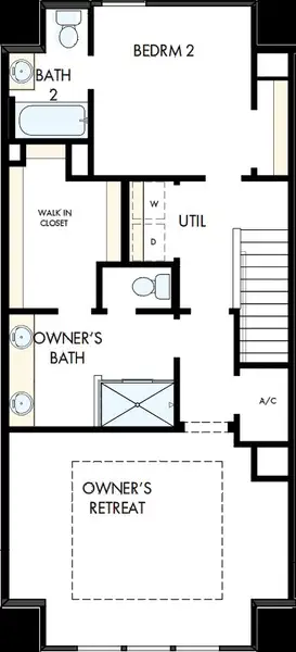 2D floor plan layout of this home in Towns at Union, St. Petersburg, FL (Image 4). 2D floor plan layout of this home in Towns at Union, St. Petersburg, FL (Image 4).