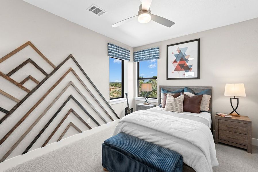 Representative furnished interior of a home built from the Emory by Scott Felder Homes in Caliterra, Dripping Springs (Image 56). Representative furnished interior of a home built from the Emory by Scott Felder Homes in Caliterra, Dripping Springs (Image 56).