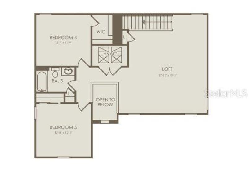 2D floor plan layout of this home in Bridgewalk, St. Cloud, FL (Image 3).