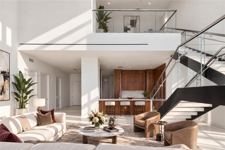 Furnished interior view inside a new home in , Miami (Image 13).