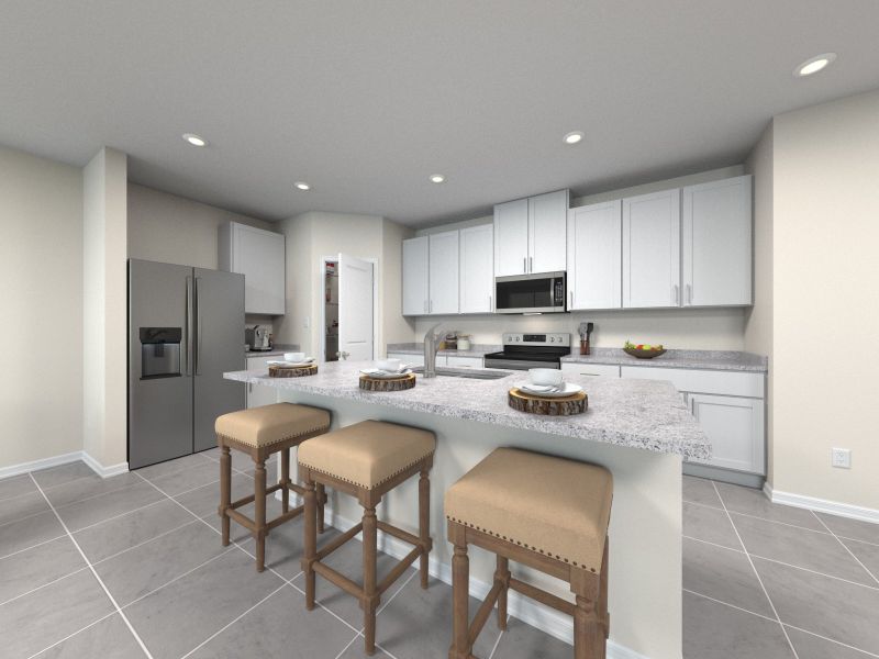 Furnished interior view inside a new home in Hilltop Vistas, Dade City (Image 3).