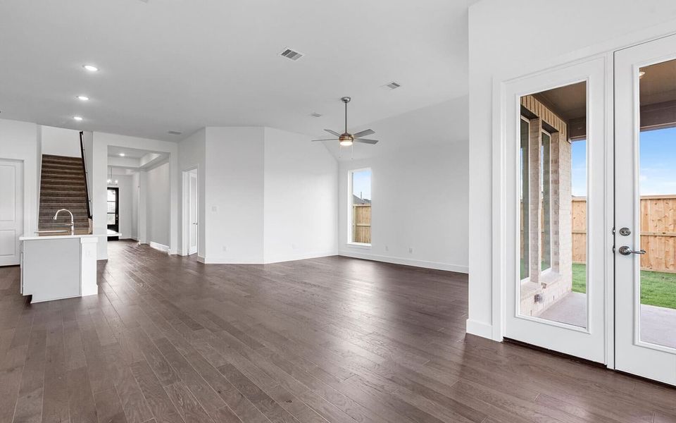 Representative unfurnished interior of a home built from the Plymouth by Brookfield Residential in 50' Traditional Homes at Elyson, Katy (Image 12). Representative unfurnished interior of a home built from the Plymouth by Brookfield Residential in 50' Traditional Homes at Elyson, Katy (Image 12).