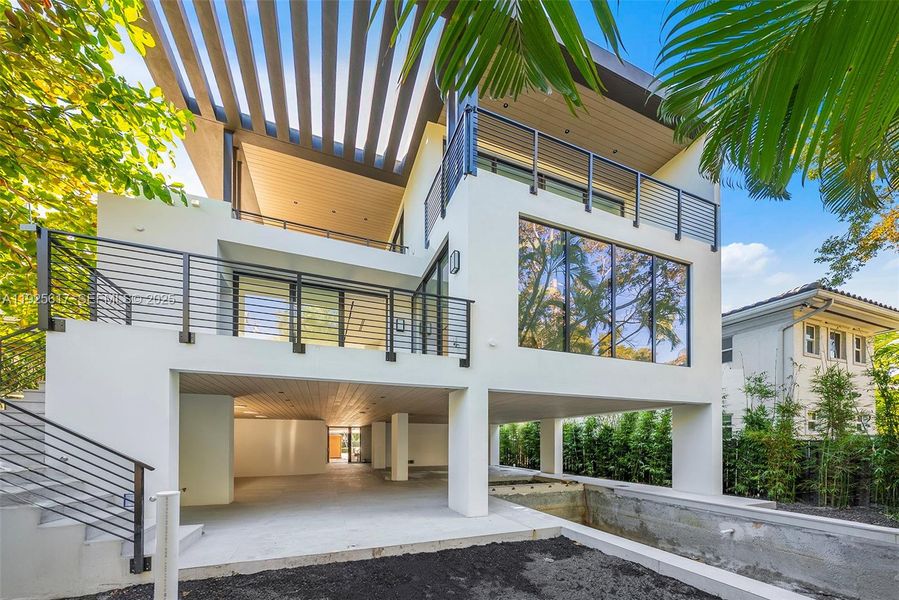Exterior details and patio area of a home in , Miami (Image 3). Exterior details and patio area of a home in , Miami (Image 3).