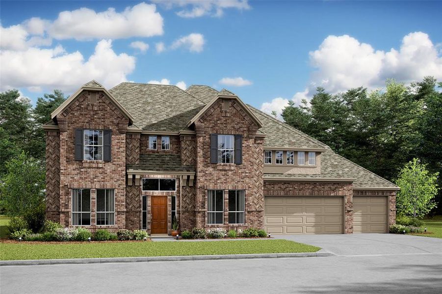 Stunning Lauren home design by K. Hovnanian® Homes with elevation D in beautiful Lakeview. (*Artist rendering used for illustration purposes only.)