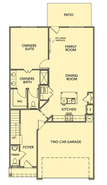 2D floor plan layout for the Conifer by Kerley Family Homes in Silver Leaf, Dawsonville, GA (Image 5).
