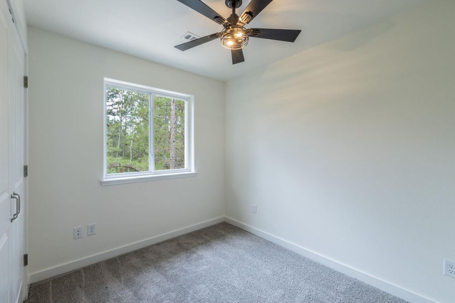 Neutral wall paint complementing gray carpet flooring Neutral wall paint complementing gray carpet flooring