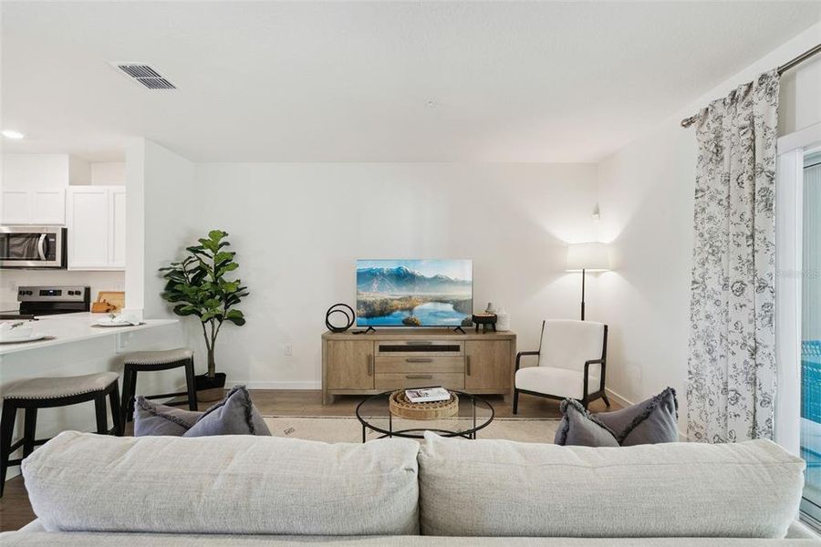 Furnished interior view inside a new home in Oak Pointe, Apopka (Image 21). Furnished interior view inside a new home in Oak Pointe, Apopka (Image 21).