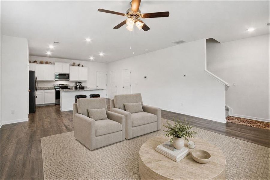 Furnished interior view inside a new home in , Lawrenceville (Image 10). Furnished interior view inside a new home in , Lawrenceville (Image 10).