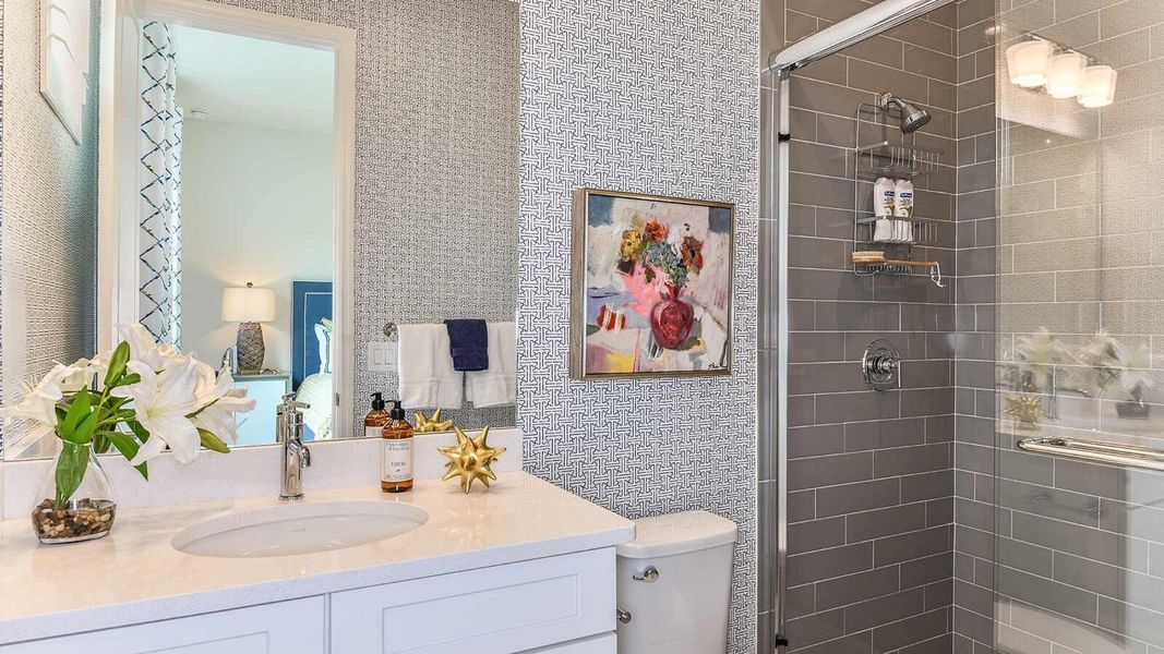 Furnished interior view inside a new home in SkySail Real Estate and Homes for Sale in Naples, FL - Neal Communities, Naples (Image 14).
