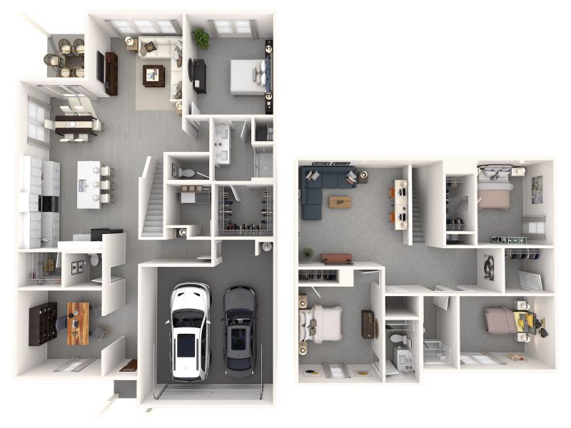 2D floor plan layout for the Sherwood by Meritage Homes in Greystone - Legacy Series, Smyrna, TN (Image 4).
