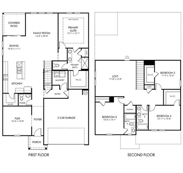 2D floor plan layout of this home in Briarcreek - Legacy Series, Antioch, TN (Image 2).