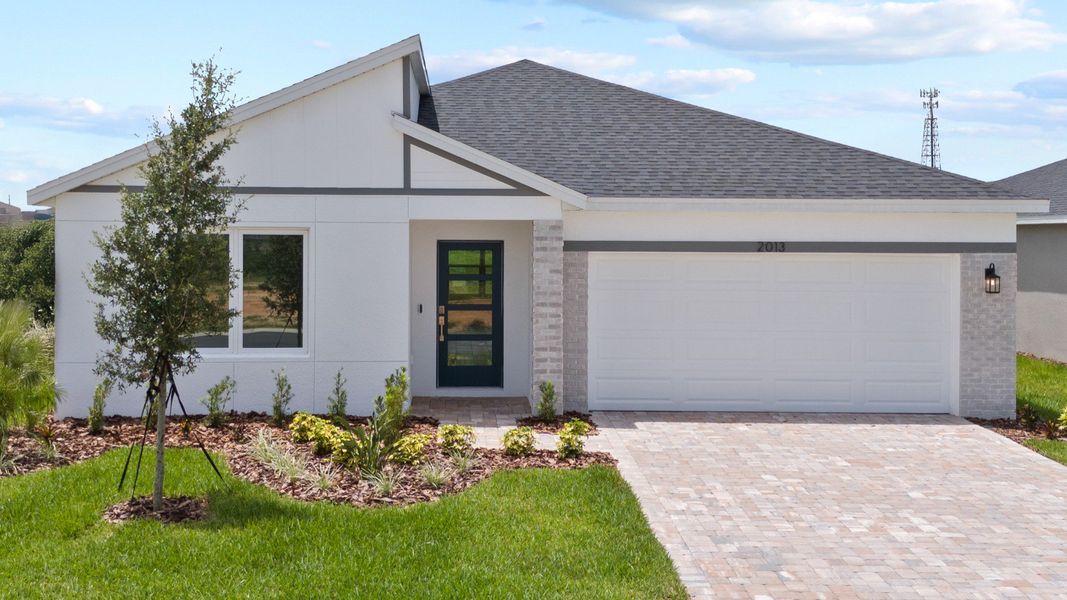 Atwood Modern Elevation at Hamilton Bluff by DRB Homes in Haines City, FL.
