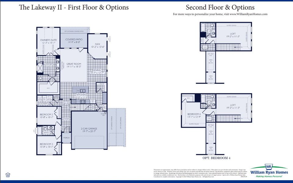 2D floor plan layout of this home in Lily Creek at Sutton Fields, Aubrey, TX (Image 5).