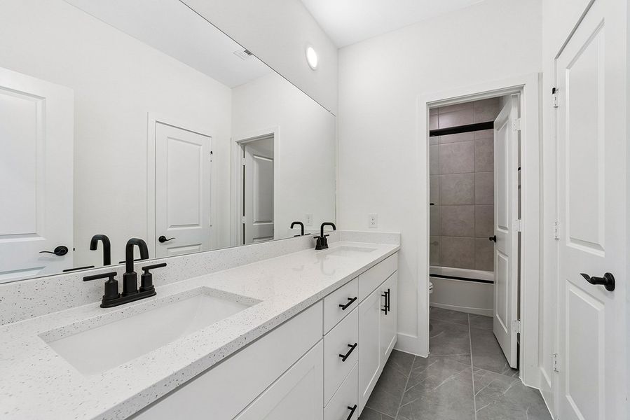 Representative furnished interior of a home built from the Leona by Landon Homes in Fields - East Village, Frisco (Image 17). Representative furnished interior of a home built from the Leona by Landon Homes in Fields - East Village, Frisco (Image 17).