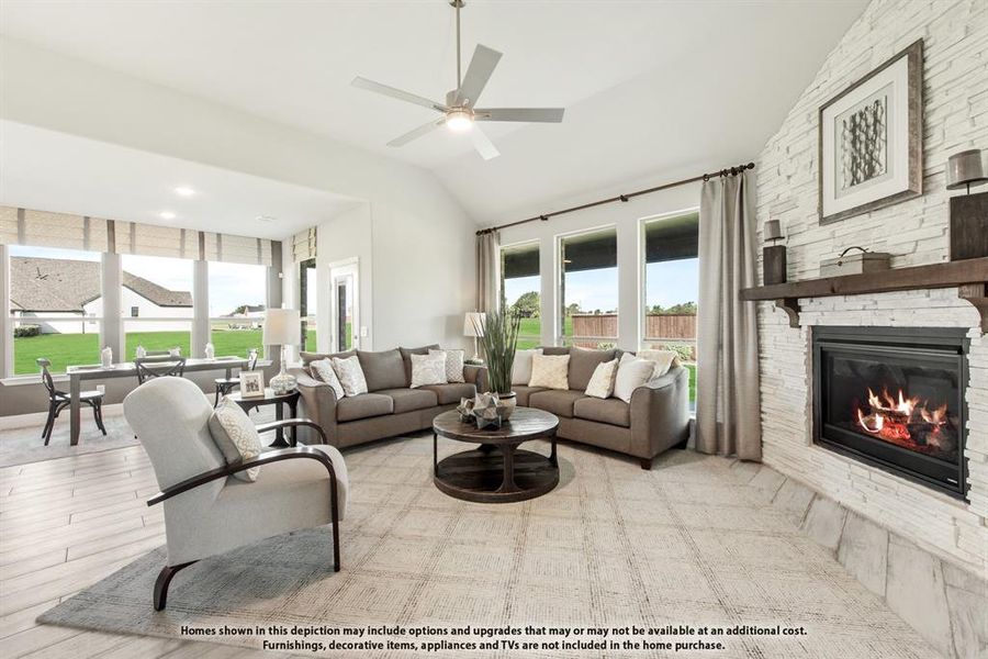 Furnished interior view inside a new home in Mockingbird Hills, Joshua (Image 16). Furnished interior view inside a new home in Mockingbird Hills, Joshua (Image 16).
