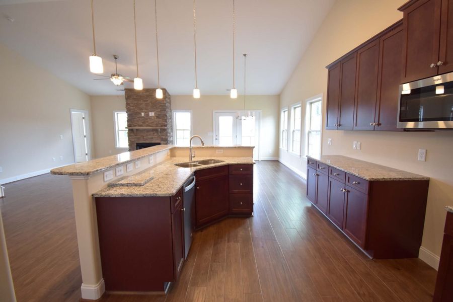 Representative furnished interior of a home built from the Cambridge by Keystone Homes NC in Weybridge, Burlington (Image 6).