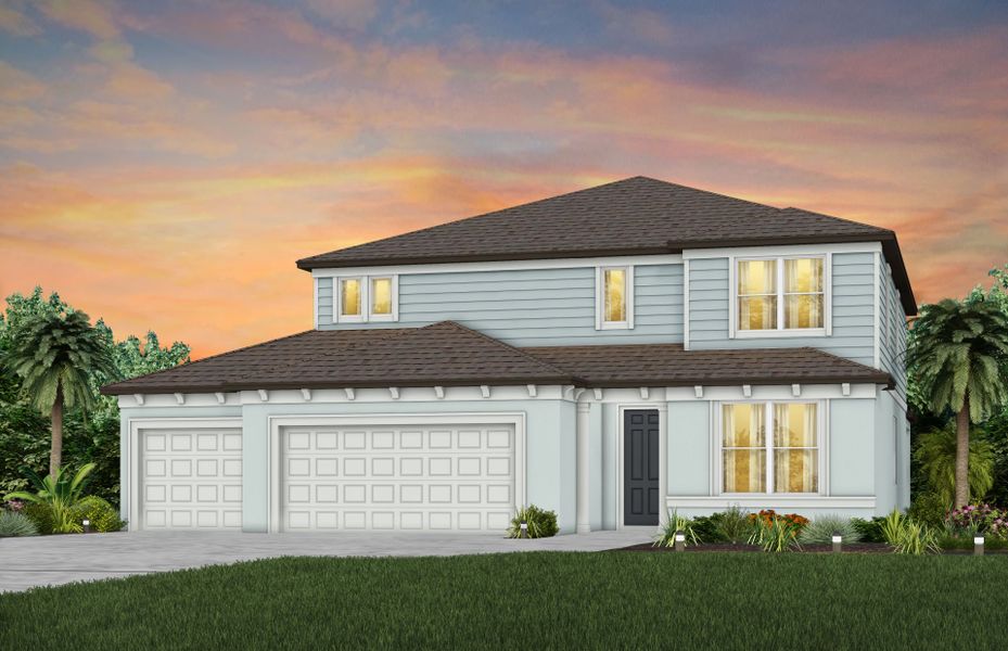 Representative exterior photo of a completed home built from the Yellowstone 3-Car by Pulte Homes in Caldera, Spring Hill, FL (Image 21). Representative exterior photo of a completed home built from the Yellowstone 3-Car by Pulte Homes in Caldera, Spring Hill, FL (Image 21).