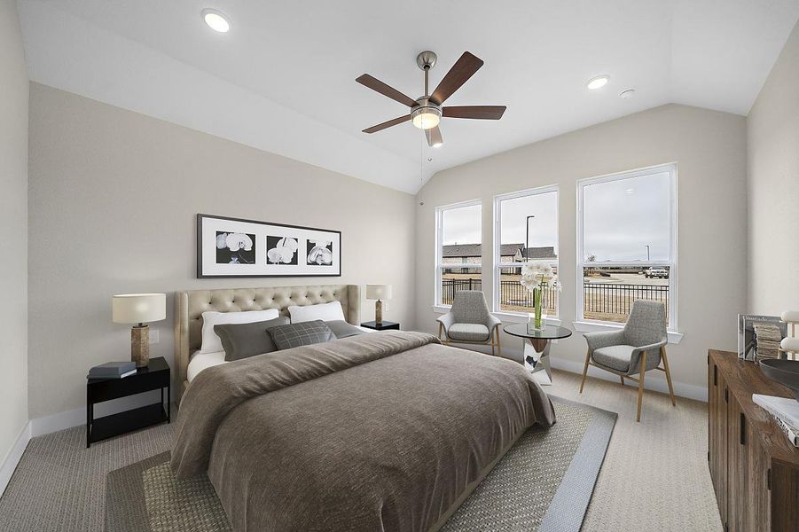 Representative furnished interior of a home built from the Sunflower by Caldwell Homes in The Highlands, Porter (Image 35). Representative furnished interior of a home built from the Sunflower by Caldwell Homes in The Highlands, Porter (Image 35).