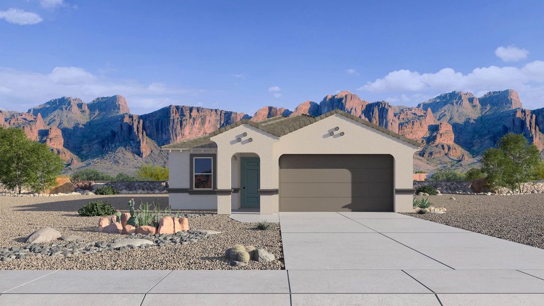Representative exterior photo of a completed home built from the Abbot by D.R. Horton in Upper Canyon, Phoenix, AZ (Image 2).