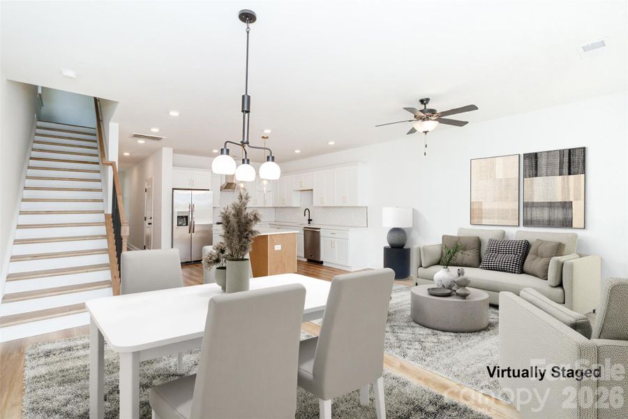 Furnished interior view inside a new home in , Charlotte (Image 5).