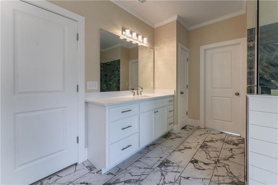 Furnished interior view inside a new home in , Suwanee (Image 10).