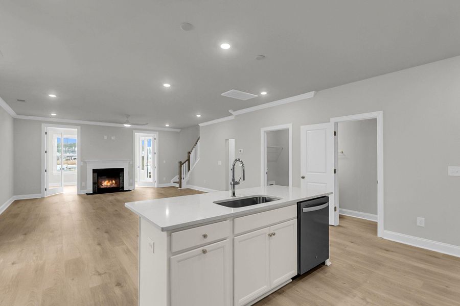 Furnished interior view inside a new home in Tidewater at Lakes of Cane Bay, Summerville (Image 7).