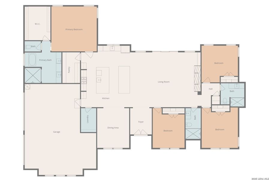 2D floor plan layout of this home in , Floresville, TX (Image 4).